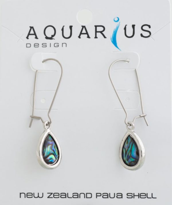 PAUA LONG TEARDROP DANGLE EARRING