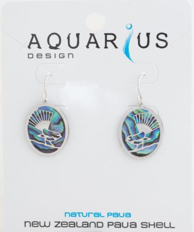 PAUA FILIGREE FANTAIL EARRING
