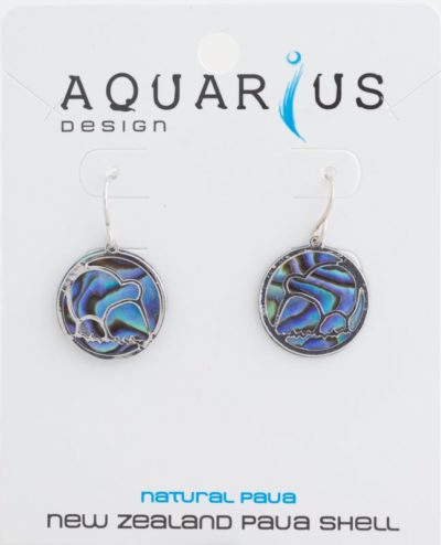 PAUA CUT OUT KIWI EARRING