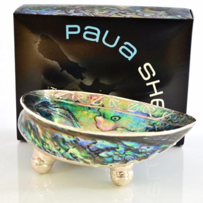 PAUA SHELL HOOK KORU BOWL BLACK BOX