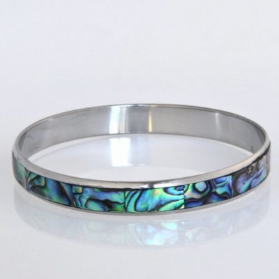 Paua Steel 10mm Bangle