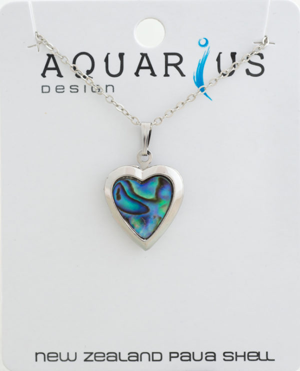 PAUA HEART LOCKET