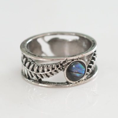 Ferns with Natural Paua RING