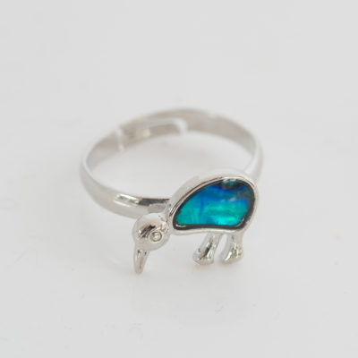 DYED PAUA KIWI ADJUSTABLE RING