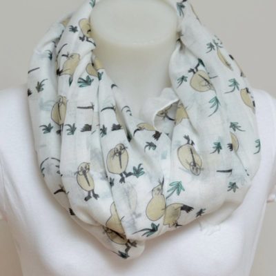 GREY KIWI SCARF
