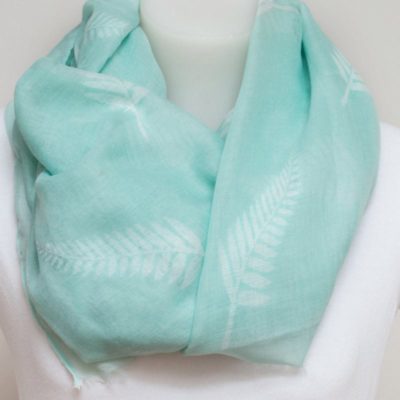 DUSTY AQUA SMALL FERN SCARF