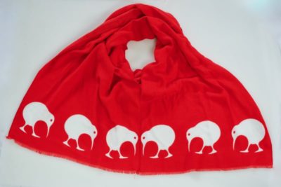 RED/WHITE KIWI WINTER SCARF