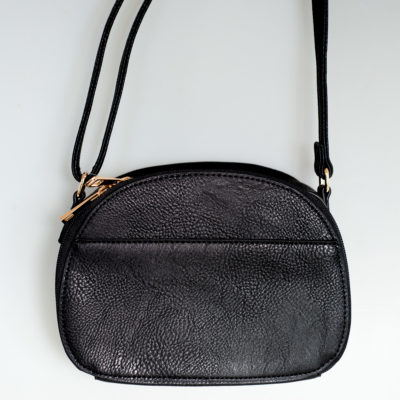 BLACK OVAL ASH HANDYBAG