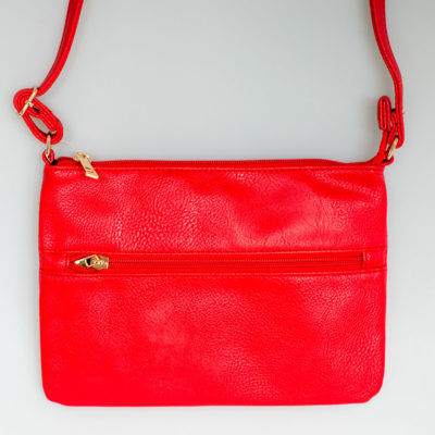 RED REGGIE ZIP POCKET HANDYBAG