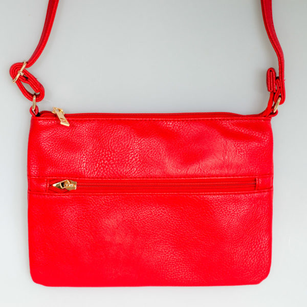 RED REGGIE ZIP POCKET HANDYBAG