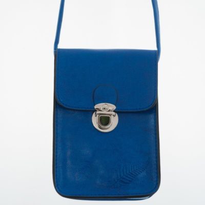 COBALT FERN EMBOSSED UPRIGHT HANDYBAG