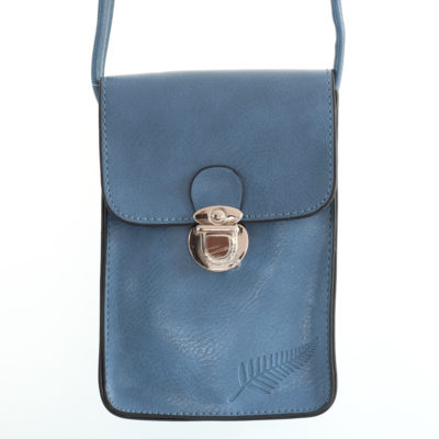 DENIM FERN EMBOSSED UPRIGHT HANDYBAG