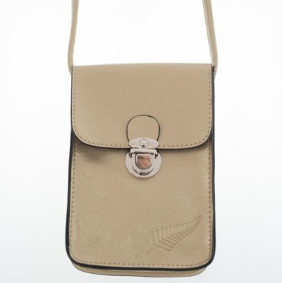 GOLD FERN EMBOSSED UPRIGHT HANDYBAG
