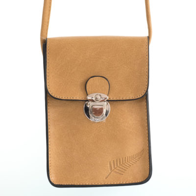 LATTE FERN EMBOSSED UPRIGHT HANDYBAG