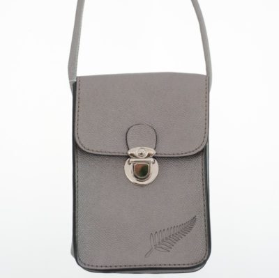 PEWTER FERN EMBOSSED UPRIGHT HANDYBAG