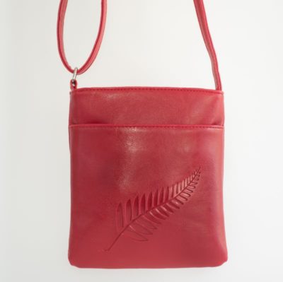 RED FERN EMBOSSED MEDIUM BAG