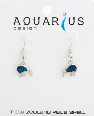 BLUE KIWI ON HOOK EARRING