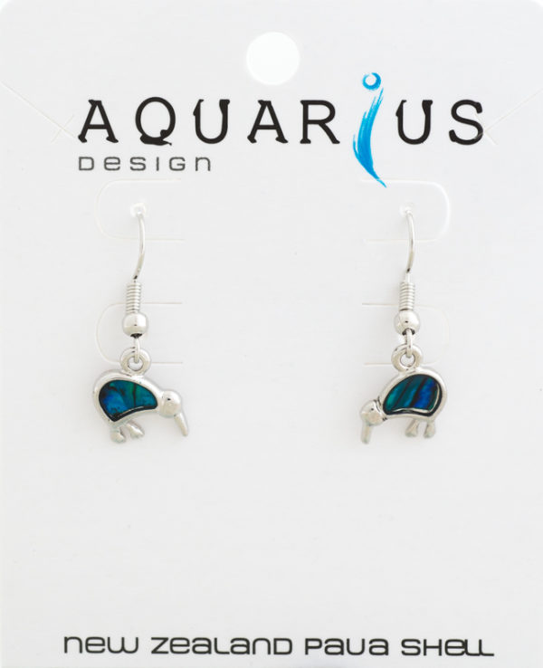 BLUE KIWI ON HOOK EARRING