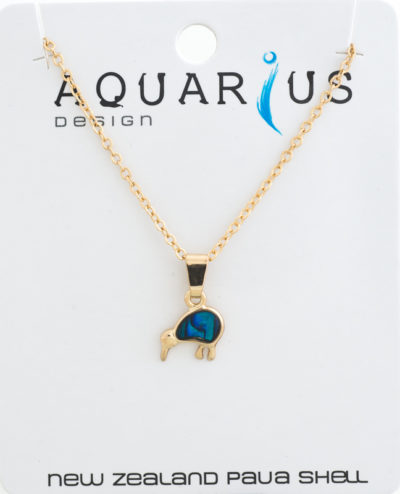 BLUE KIWI GOLD PENDANT