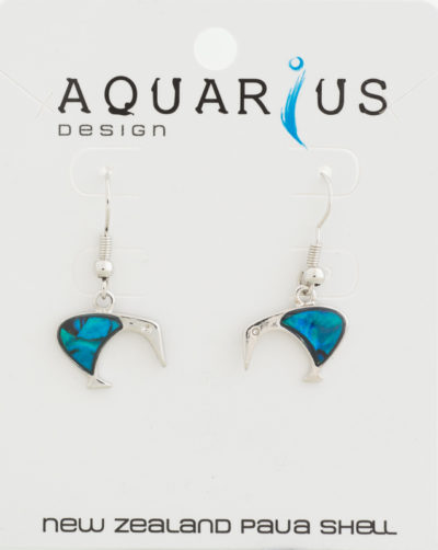 BLUE PAUA KIWI HOOK EARRING
