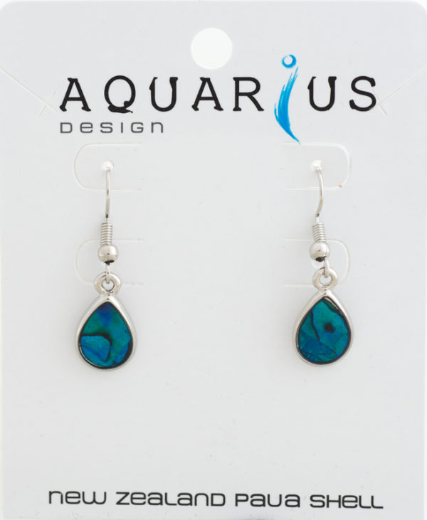 BLUE PAUA SMALL TEARDROP EARRING