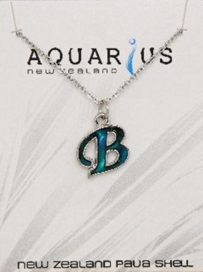 Blue Dyed Paua Letter-of-the-Alphabet - Letter B