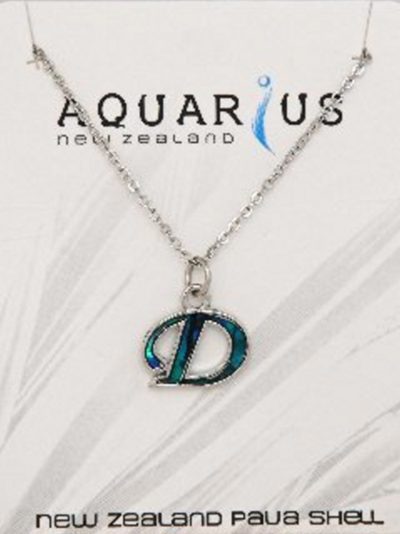 Blue Dyed Paua Letter-of-the-Alphabet - Letter D