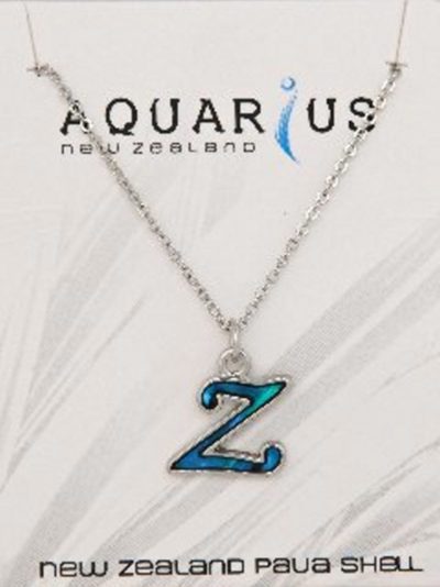 Blue Dyed Paua Letter-of-the-Alphabet - Letter Z