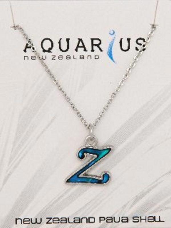 Blue Dyed Paua Letter-of-the-Alphabet - Letter Z