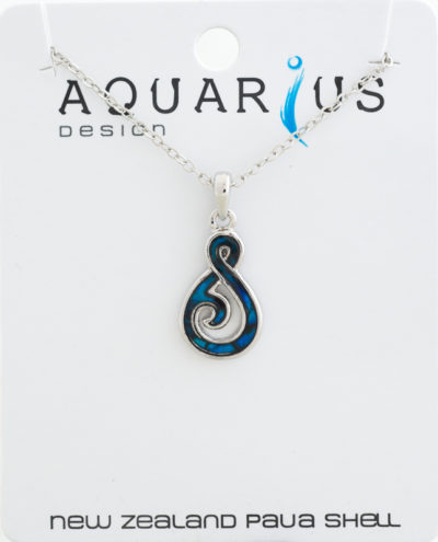 BLUE PAUA FIGURE 8 PENDANT