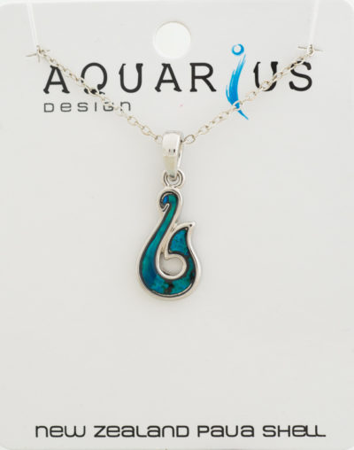 BLUE PAUA SMALL HOOK PENDANT