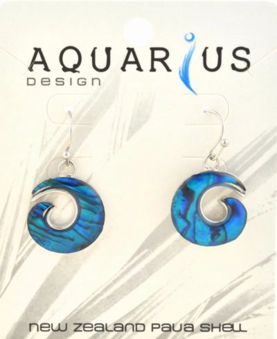 BLUE PAUA KORU EARRINGS