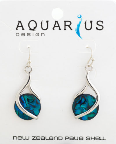 BLUE PAUA TWIST DROP EARRINGS