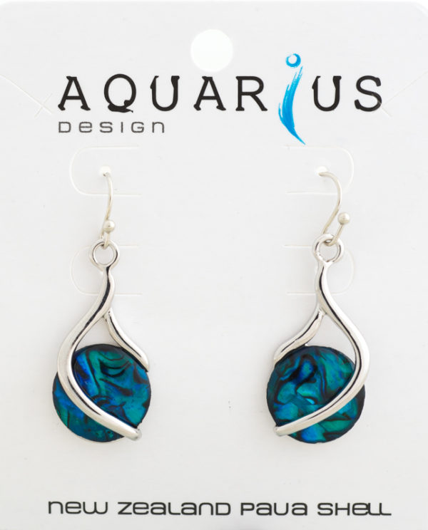 BLUE PAUA TWIST DROP EARRINGS