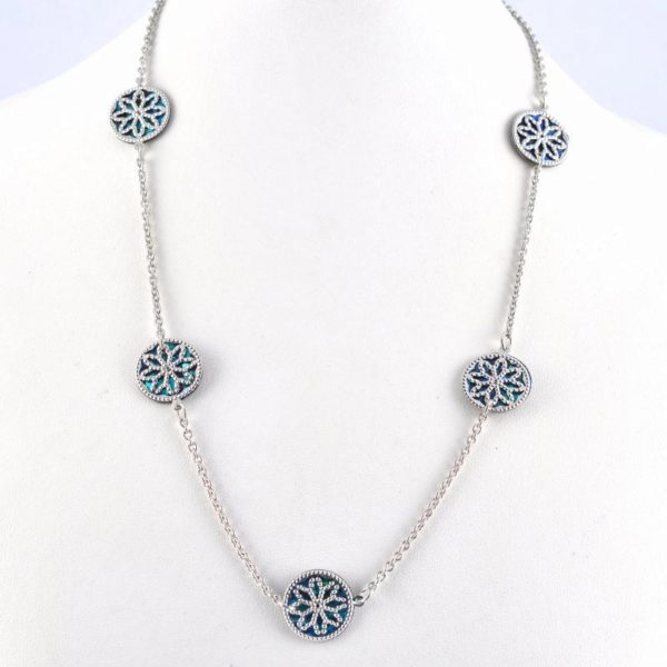BLUE PAUA SATELLITE FILIGREE DISCS LONG NL