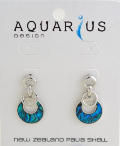 BLUE PAUA CIRCLE DROPS ER