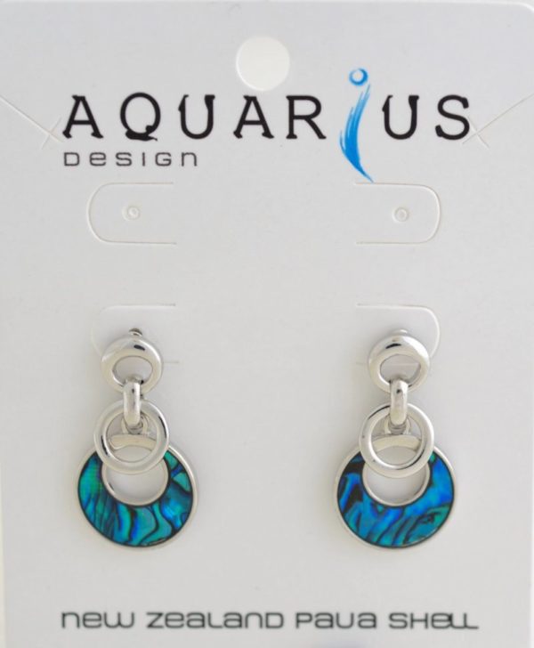 BLUE PAUA CIRCLE DROPS ER