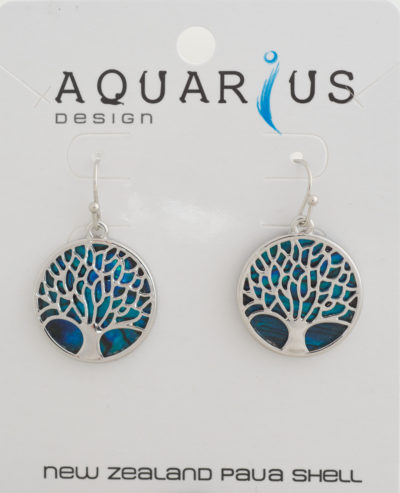 TREE OF LIFE DYED PAUA EARRING