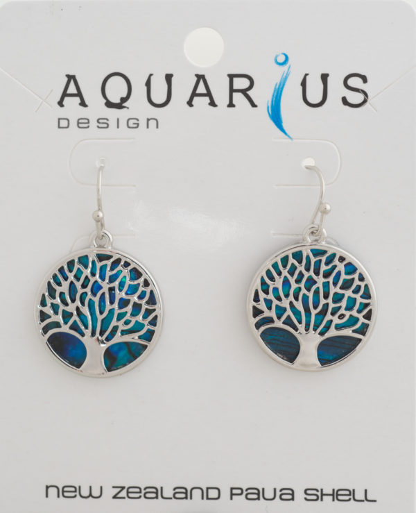 TREE OF LIFE DYED PAUA EARRING