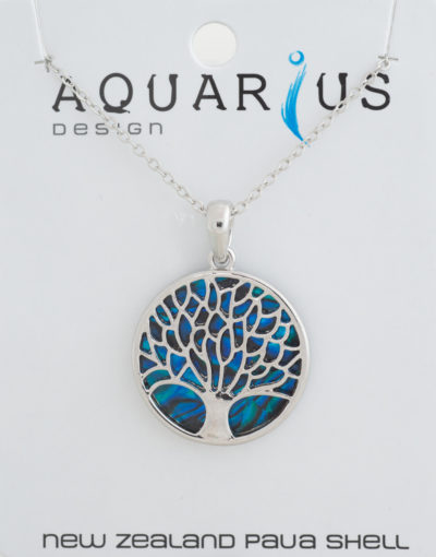 TREE OF LIFE DYED PAUA PENDANT
