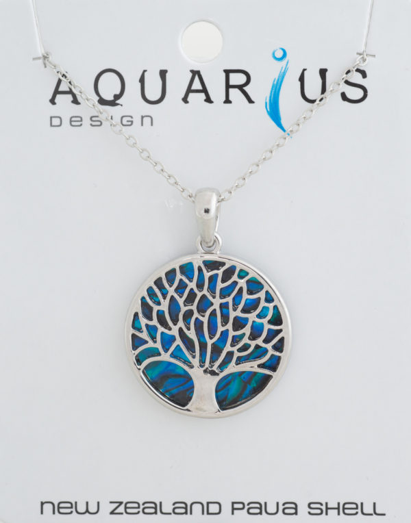 TREE OF LIFE DYED PAUA PENDANT