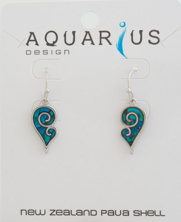 DOUBLE KORU DYED PAUA EARRING