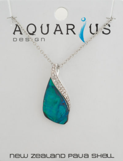 DYED PAUA CURVE PENDANT