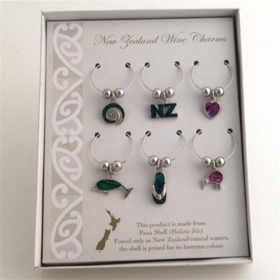PAUA MULTI COLOUR WINE CHARMS