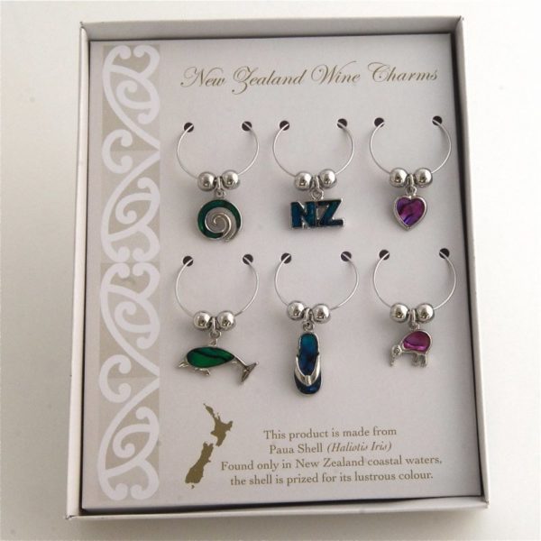 PAUA MULTI COLOUR WINE CHARMS