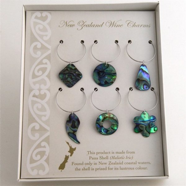 PAUA FREEFORM WINE CHARMS