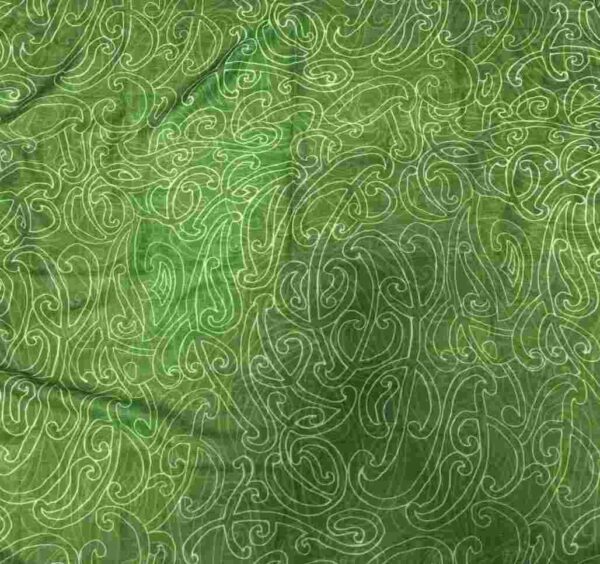 MAORI DESIGN 2 GREEN SCARF