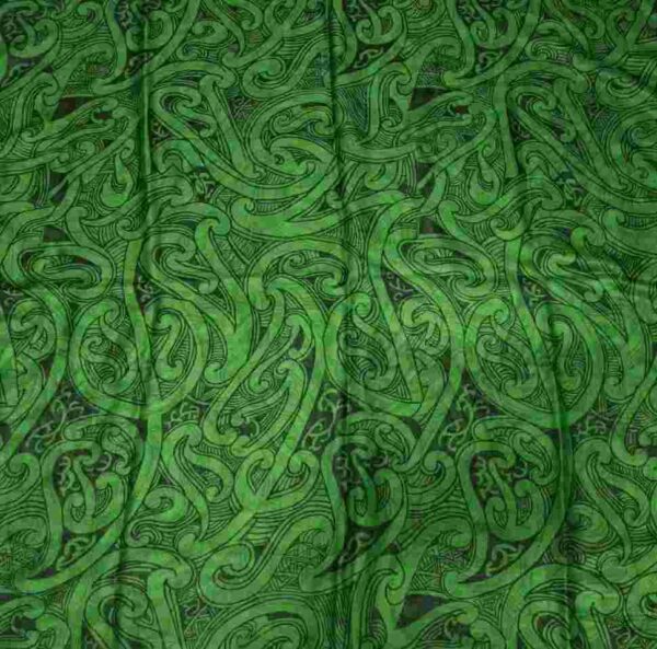 MAORI DESIGN 1 GREEN SCARF